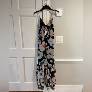 Banana Republic Black Floral Maxi Dress
